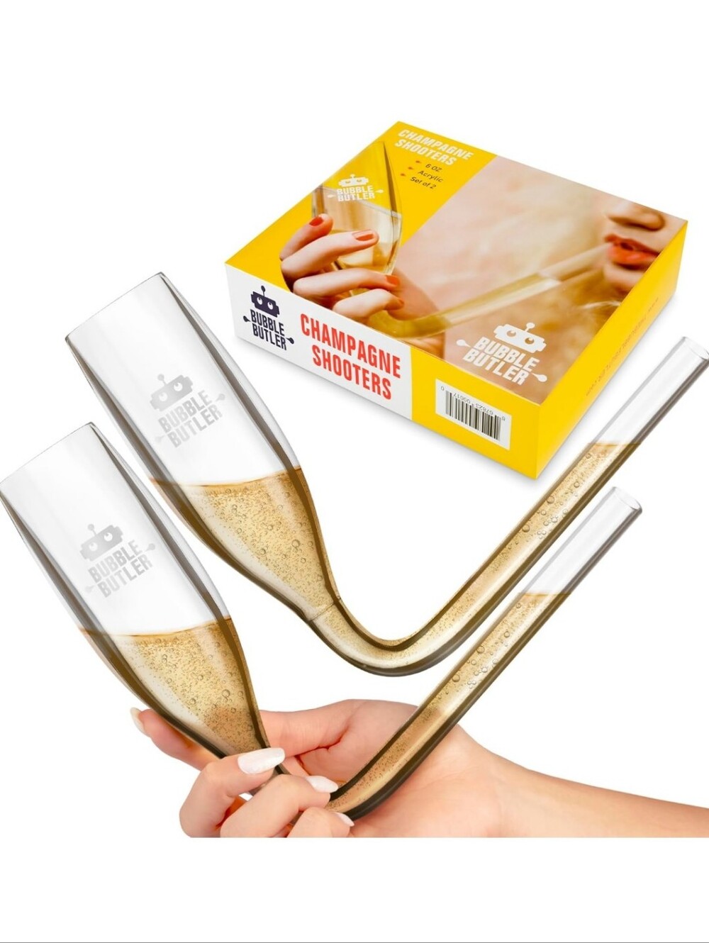 Champagne Shooters Rapid Champagne Consumption Devices Bubble Butler Set of 2